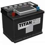 Аккумулятор TITAN STANDART 60Ач 540А 12Vпрямая полярность Евро конус RUS размер 242*175*190