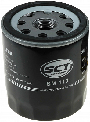Фильтр масляный SCT-SM 113 CITROEN, PEUGEOT, RENAULT